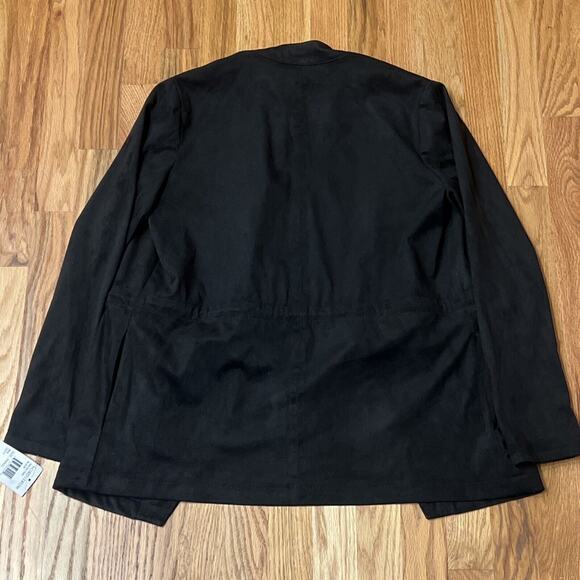Women's Blanknyc Faux Suede Drapey Jacket, Size Small - Black 76X-5411NO - Picture 7 of 11